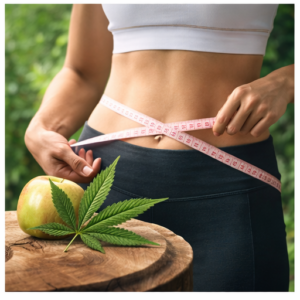 Measuring waist for weight management with cannabis